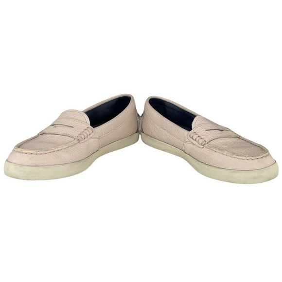 Cole Haan Womens Sz 6 Nantucket Pink Pebbled Leather Penny Loafer - Picture 3 of 8